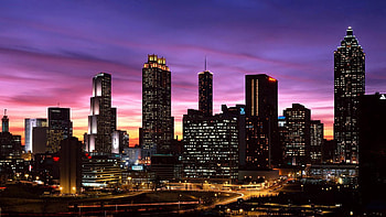 Cities, Sky, Night, Building, Shine, Light, Skyscrapers, Panorama HD wallpaper