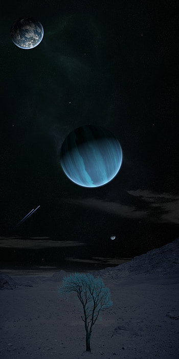 Landscape, Planets, Universe, Alien, Dark, Extraterrestrial HD phone wallpaper