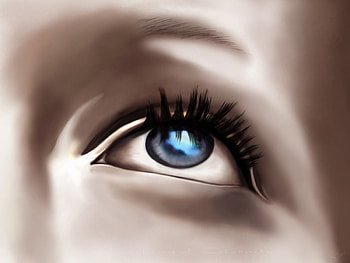 Looking at Eternity Reedition, blue, looking, eternity, feeling, alone, , 1600x1200, eye HD wallpaper