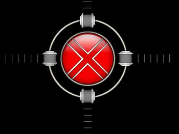 'X' is the spot, circle, on black, red x HD wallpaper