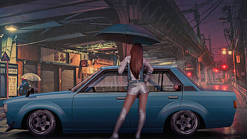 Toyota Corolla Rain Render , artist, artwork, digital-art HD wallpaper