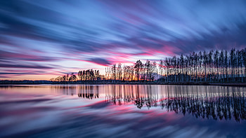 Nature Perfect Heavens On Silent Waters, nature, heaven, water, sea, tree, trees, sunset, sky HD wallpaper