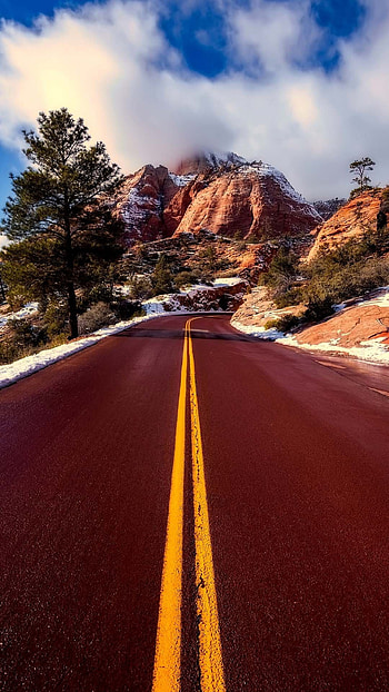 Zion National Park, Highway HD phone wallpaper