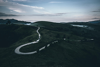 Nature, Mountains, Road, Fog, Sinuous, Winding HD wallpaper