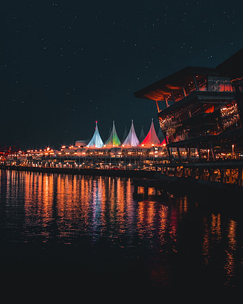 Cities, Night, Architecture, Pier, Night City, City Lights HD phone wallpaper