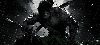 Zoro In Epic Manga Style, Roronoa Zoro, manga, Anime, One Piece, dark anime HD wallpaper