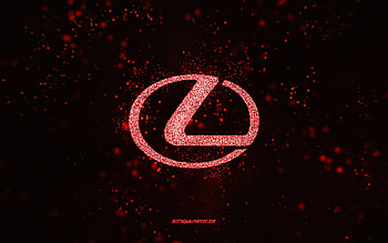 Lexus glitter logo, , black background, Lexus logo, red glitter art, Lexus, creative art, Lexus red glitter logo HD wallpaper