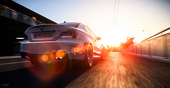 Bmw, Art, Cars, Car, Traffic, Movement, Sunlight, Bmw 1-Series M Coupe HD wallpaper