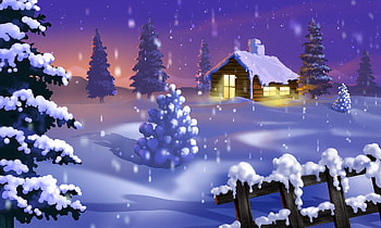 Holidays, New Year, Night, Fir-Trees, Shine, Light, Holiday, House HD wallpaper