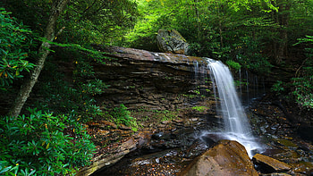 Waterfalls in Blackwater Canyon, West Virginia, rocks, cascade, river, trees, forest, usa HD wallpaper