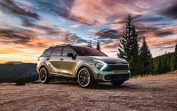 2023, Kia Sportage X-Pro, , exterior, front view, green crossover, new green Sportage, Korean cars, Kia HD wallpaper
