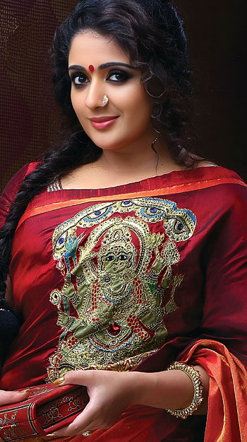 Kavya madhavan, malayalam actress, saree beauty HD phone wallpaper