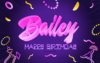 Happy Birtay Bailey, , Purple Party Background, Bailey, creative art, Happy Bailey birtay, Bailey name, Bailey Birtay, Birtay Party Background HD wallpaper