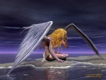 Fallen Angel, fallen, angel, winged, alone HD wallpaper