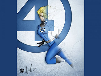 Invisible Woman, fantastic four, comic HD wallpaper