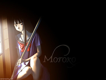 Motoko, anime, alone, other, girl, dark, cloud HD wallpaper