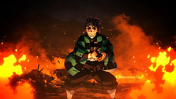 Kimetsu no Yaiba, Demon Slayer: Kimetsu no Yaiba, Tanjiro Kamado, Anime, anime boy, katana HD wallpaper