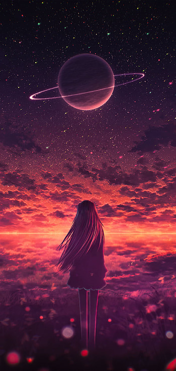 Anime girl, anime_girl, sunset HD phone wallpaper