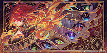 Featuring Mavuika from Genshin Impact: A Gaze of Colors, video game, Genshin Impact, Mavuika (Genshin Impact), eye HD wallpaper