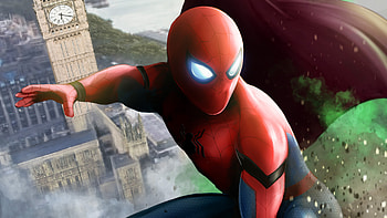 Spider Man In London Artwork, spiderman, superheroes, artist, artwork, digital-art HD wallpaper
