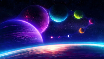 Colorful Planets Chill Scifi Pink , planets, space, digital-universe, artist, artwork, digital-art, scifi, pink, deviantart HD wallpaper
