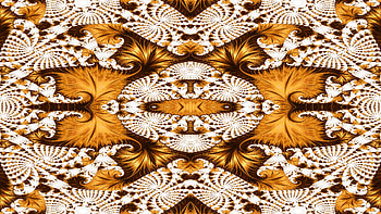 Trippy Psychedelic Fractal, trippy, psychedelic, aesthetic, white, orange (Color), Abstract, fractal HD wallpaper