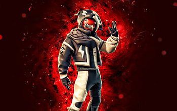 Black White Growler, , red neon lights, Fortnite Battle Royale, Fortnite characters, Black White Growler Skin, Fortnite, Black White Growler Fortnite HD wallpaper