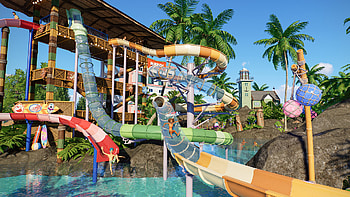 Planet Coaster 2 : Thrilling Water Slide Adventure, video game, Planet Coaster 2 HD wallpaper