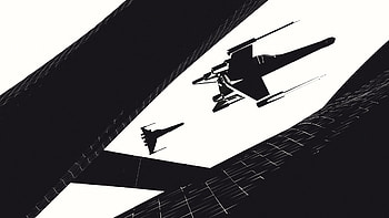 Black White X-Wing HD wallpaper
