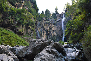 Jarogo waterfall, fun, cool, nature, mountain HD wallpaper