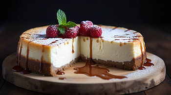 Delicious AI-Generated Cheesecake, AI Art, food, cheesecake HD wallpaper