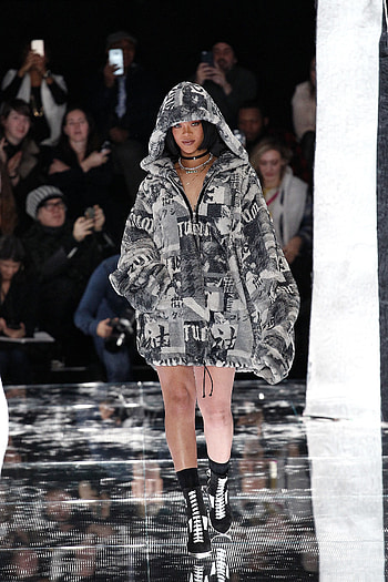Rihanna's Fenty x Puma collection, Paris Fashion Week debut, Iconic and boundary-breaking, A fusion of fashion and music HD phone wallpaper