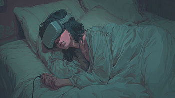Sleepcore Reverie —, Woman, Bed, Heads HD wallpaper