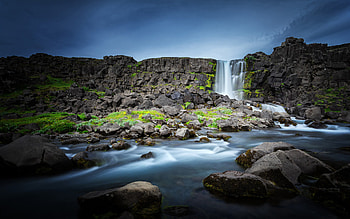 Thingvellir National Park, Oxararfoss waterfall, Best , Tablets and mobile s HD wallpaper