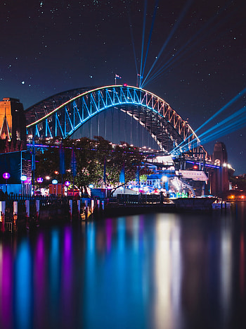 Night bridge, Mobile , Bridge beauty, Stunning reflections HD phone wallpaper