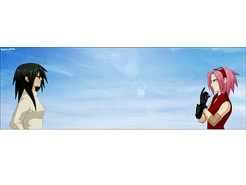 Sakura V.S Karin, sky, girls, fight, anime HD wallpaper