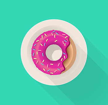 Art, Vector, Plate, Bakery Products, Baking, Glaze, Donut, Doughnut HD wallpaper