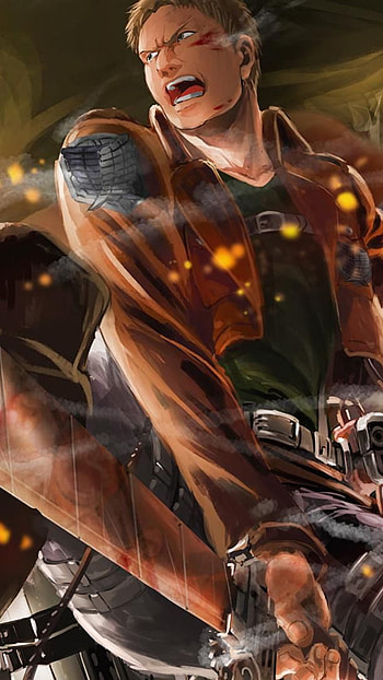 Angry reiner, anime, attack on titan, reiner braun HD phone wallpaper