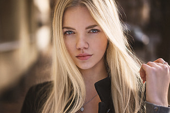 Blonde, beautiful face, girl model HD wallpaper