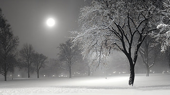 Serene Winter Night: Ultra, winter night, snow, winter, moonlight, landscape HD wallpaper