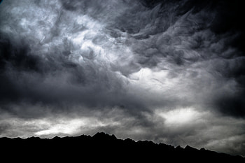 Nature, Mountains, Twilight, Clouds, Dark, Dusk, Storm HD wallpaper