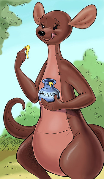 Kanga, Safe artistzdrer456, Winnie the Pooh, Eating honey HD phone wallpaper