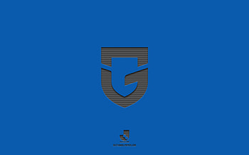 Gamba Osaka, blue background, Japanese football team, Gamba Osaka emblem, J1 League, Japan, football, Gamba Osaka logo HD wallpaper