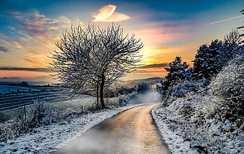 Winter Road Snow, winter, road, snow, nature HD wallpaper
