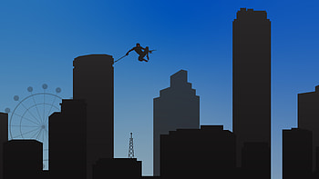 Spiderman In City Minimal , spiderman, superheroes, minimalism, minimalist, artist, artwork, digital-art HD wallpaper