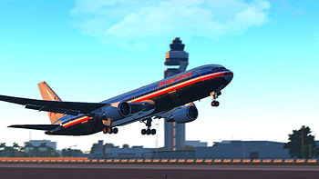 American Airlines luxury liner, Boeing 767, Flight simulation, Virtual experience HD wallpaper