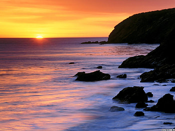 Landscape, Sunset, Sea, Sun HD wallpaper