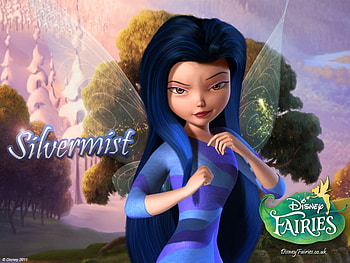 Silvermist, blue, wings, disney, fairy, pink, green, movie, castle HD wallpaper