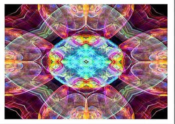 Kaleidescope, rainbow colours, fractal, frame HD wallpaper