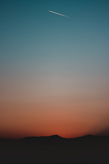 Nature, Sunset, Sky, Mountains, Dark, Gradient HD phone wallpaper